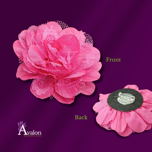 Flower Brooch Pink  Medium